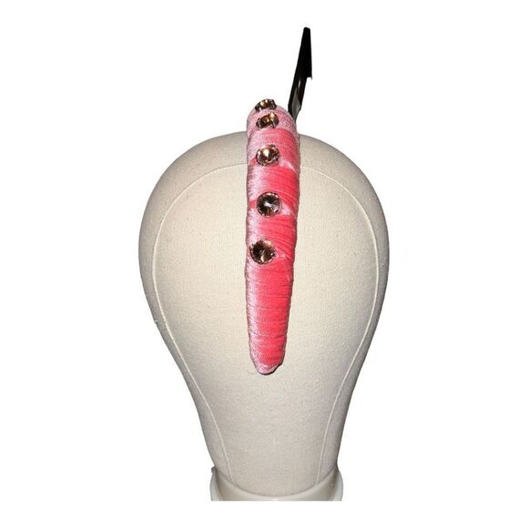 INC International Concepts Silver-Tone Rhinestone Studded Pink Headband New - Picture 5 of 6